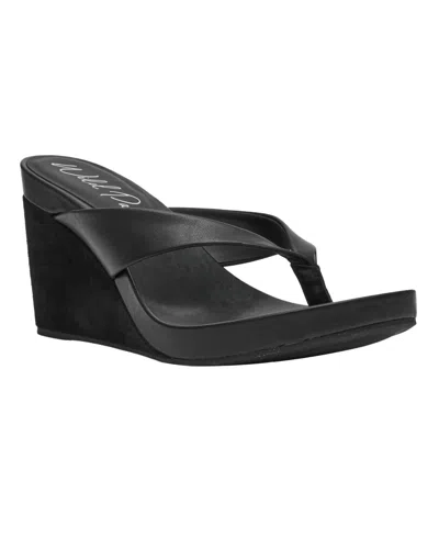 Wild Pair Women's Estelaa Mid Wedge Heel Sandals, Macy's Exclusive In Black