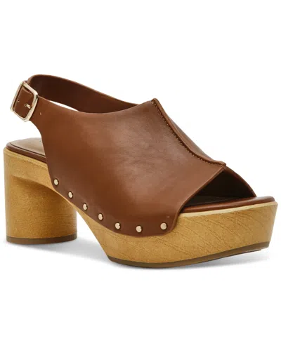 Wild Pair Women's Evelyynn Studded Sandals, Exclusively At Macy's In Acorn Brown