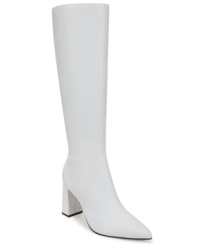 Wild Pair Women's Faux Leather Knee-high Pointed-toe Dress Boots, Macy's Exclusive In White