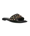 Wild Pair Women's Grettaa Embellished Flat Slide Sandals, Exclusively At Macy's In Black