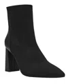 Wild Pair Iloise Womens Faux Suede Zip Up Ankle Boots In Black