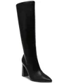 Wild Pair Islah Womens Faux Leather Block Heel Knee-high Boots In Black