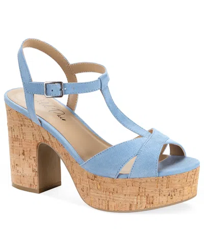 Wild Pair Women's Jillien Platform Sandals, Exlusively At Macy's In Blue