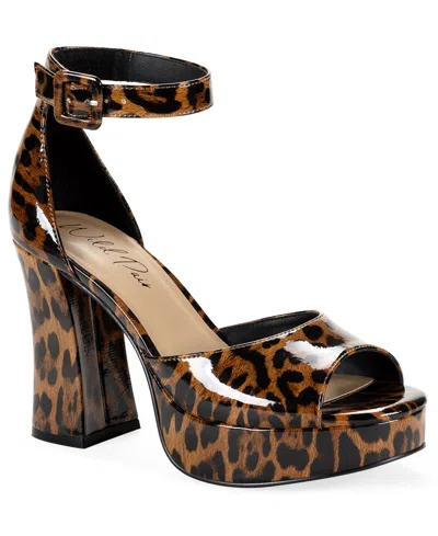 Wild Pair Women's Katjaa Platform Block Heel Dress Sandals, Macy's Exclusive In Brown