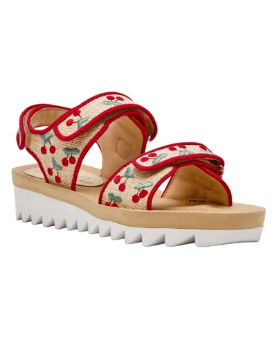 Wild Pair Women's Kirsche Round Toe Casual Sandals, Macy's Exclusive In Red
