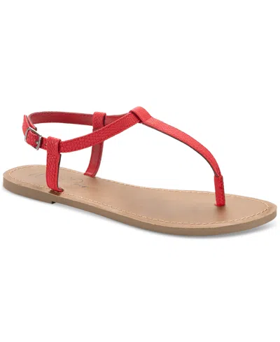 Wild Pair Women's Krisleyy Flat Sandals, Exclusively At Macy's In Red