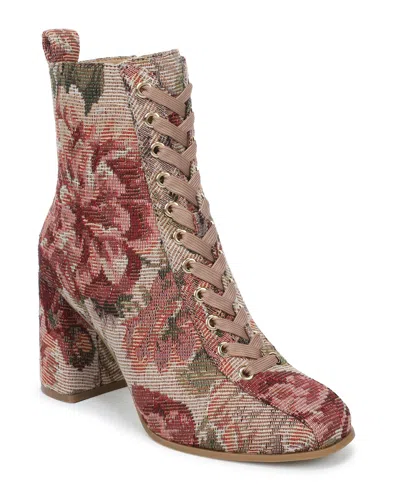 Wild Pair Women's Lace-up Block-heel Dress Booties, Macy's Exclusive In Neutral