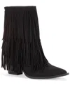 Wild Pair Women's Leonie Fringe Booties, Macy's Exclusive In Black