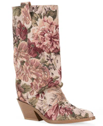 Wild Pair Women's Piippa Floral Tapestry Slouch Mid-shaft Western Boots, Macy's Exclusive In Multi