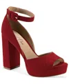 Wild Pair Women's Reemaa Round Toe Dress Sandals, Macy's Exclusive In Red