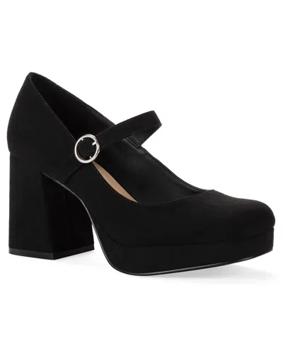 Wild Pair Women's Vaneciaa Mary Jane Square Toe Pumps, Macy's Exclusive In Black Micro
