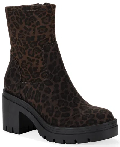 Wild Pair Women's Verona Block Heel Booties, Macy's Exclusive In Aria Leopard