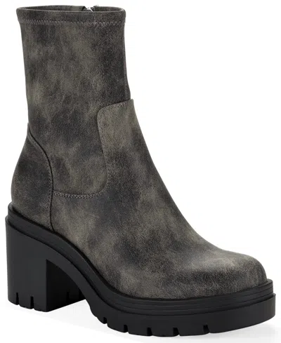 Wild Pair Women's Verona Block Heel Booties, Macy's Exclusive In Charcoal