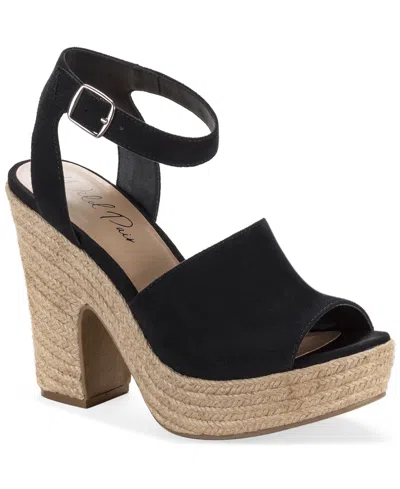 Wild Pair Women's Victoire Espadrille Block Heel Dress Sandals, Macy's Exclusive In Black