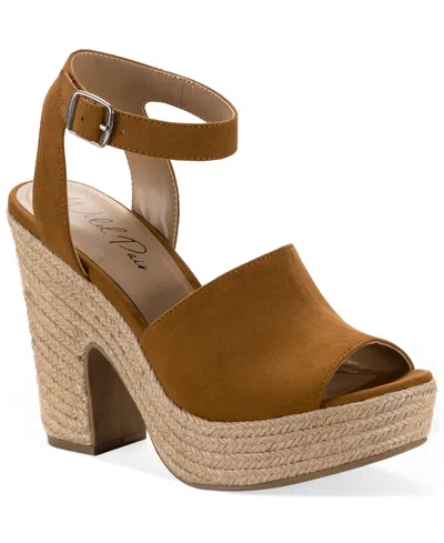 Wild Pair Women's Victoire Espadrille Block Heel Dress Sandals, Macy's Exclusive In Brown