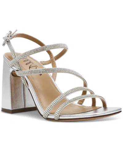 Wild Pair Women's Vinii Strappy Evening Sandals, Exclusively At Macy's In Silver Bling
