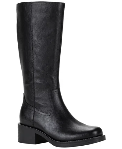 Wild Pair Women's Warblerr Wide Calf Square Toe Tall Boots, Macy's Exclusive In Black