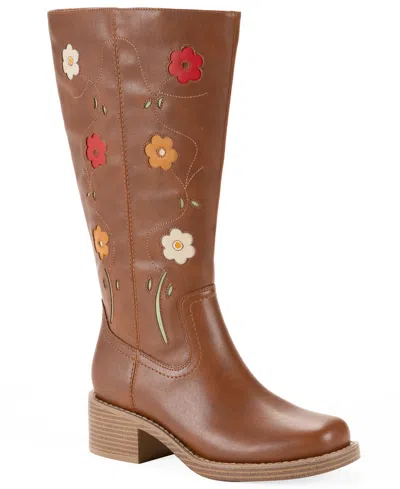Wild Pair Women's Warblerr Wide Calf Square Toe Tall Boots, Macy's Exclusive In Animal Print