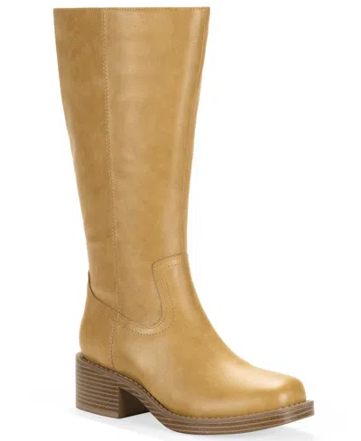 Wild Pair Women's Warblerr Wide Calf Square Toe Tall Boots, Macy's Exclusive In Yellow