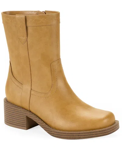 Wild Pair Women's Warrbles Mid-shaft Block Heel Boots, Macy's Exclusive In Brown