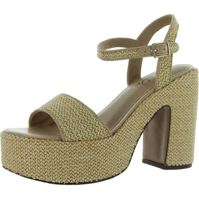Wild Pair Womens Denim Ankle Strap Block Heel In Multi