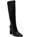 Wild Pair Womens Islah Block Heel Dress Boots Created For Macys Regular Wide Calf In Black