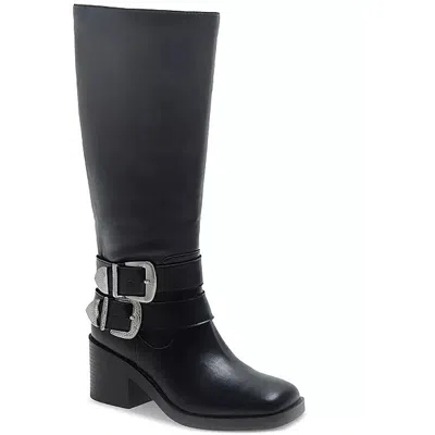 Wild Pair Womens Zipper Faux Leather Motorcycle Boots