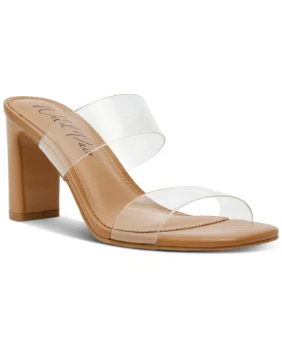 Wild Pair Zandria Two-piece Clear Vinyl Dress Sandals, Created For Macy's In Clear,nude Vinyl