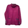 Wild Palms Women's Fleece Pullover Tunic In Cranberry In Purple