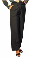 Wild Pony Crepe Trousers In Black In Black