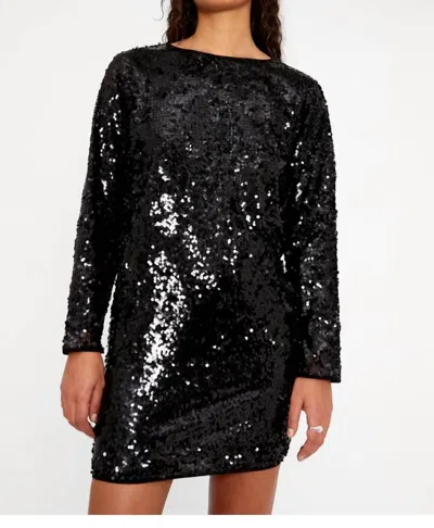 Wild Pony Fitted Sequin Mini Dress In Black