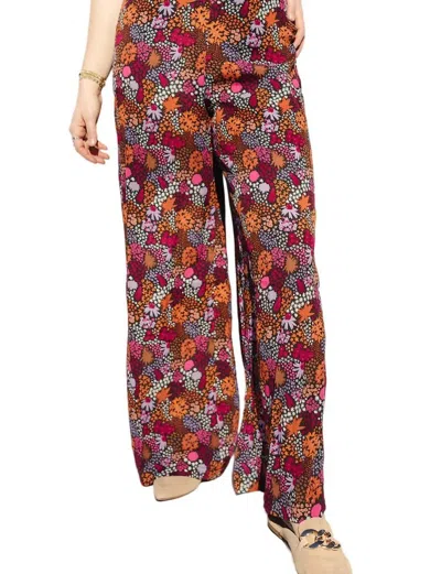 Wild Pony Flare Trouser Pant In Floral In Red