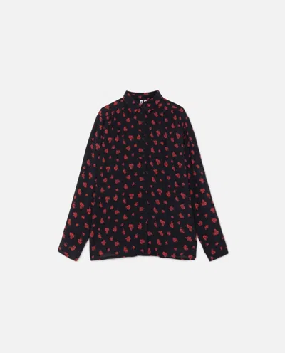 Wild Pony Fluid Shirt In Red Flower Print In Multi