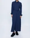 Wild Pony Mystery Midi Shirt Dress In Navy In Blue
