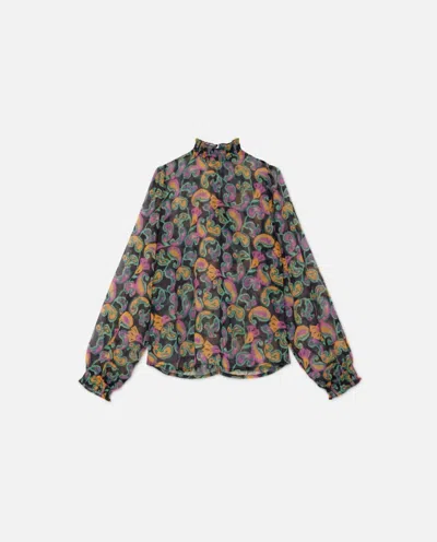 Wild Pony Semi-transparent Shirt In Multicolored Paisley Print