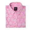 Wild Rose Men's Pink / Purple Mkindu Hand Block Print Cotton Long Sleeved Floral Shirt In Pink/purple