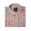 Wild Rose Men's Pink / Purple Sukari Kichaka Hand Block Print Cotton Long Sleeved Floral Shirt In Pink/purple
