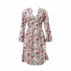 Wild Rose Women's Poa Light Floral Cotton Hand Block Print Dress