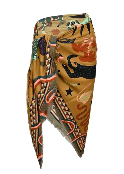 Wild Sarongs Animo Big Ocre Scarf In Multi