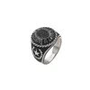 Wild Sons Men's Black / Silver B.a.d Ring Black Diamonds In Multi