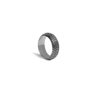 Wild Sons Men's Caiman Silver Ring