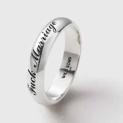 Wild Sons Men's Fuck Marriage Silver Ring