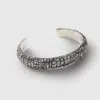 Wild Sons Men's Kaiman Xl Open Silver Bangle In Silver