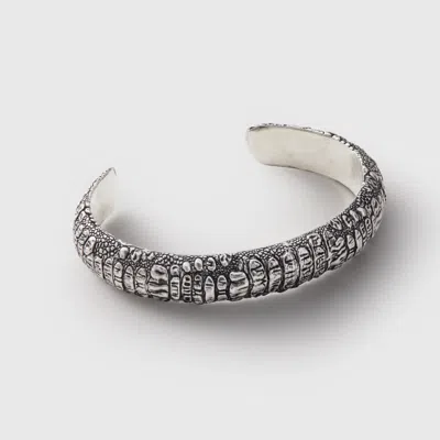 Wild Sons Men's Kaiman Xl Open Silver Bangle
