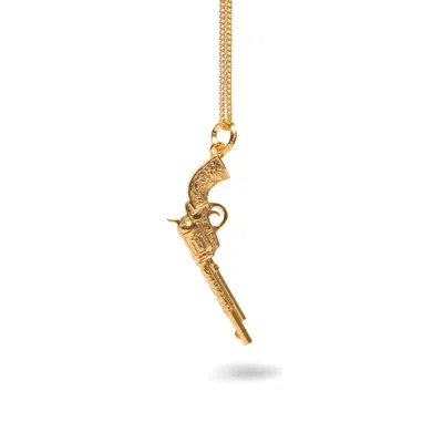 Wild Sons Men's Mexican Gun Gold Necklace