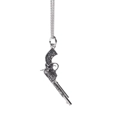 Wild Sons Men's Mexican Gun Silver Necklace
