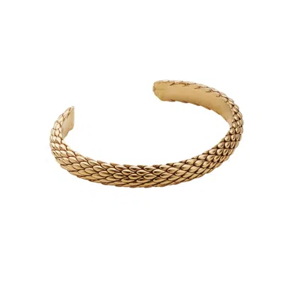 Wild Sons Men's Serpent Open Bangle - Gold