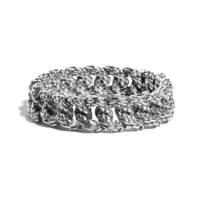Wild Sons Men's Silver Huge Medusa Bracelet