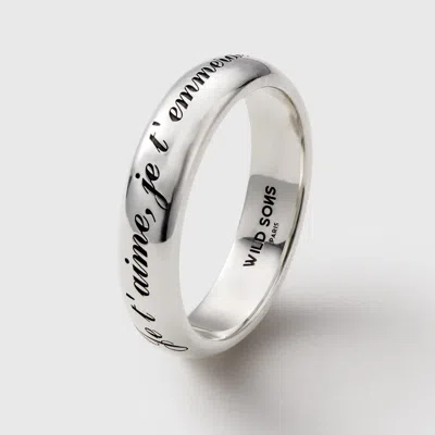 Wild Sons Men's Silver Je T'aime Je T'... Ring