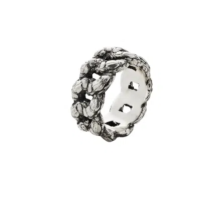 Wild Sons Men's Silver Kaiman Chain Ring